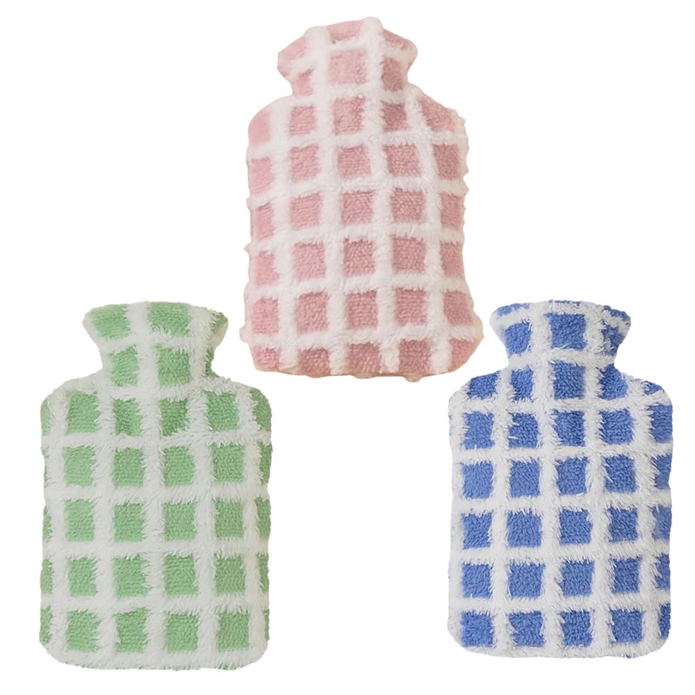 Bouillotte Douce à Carreaux pour les Mains (1500ml)