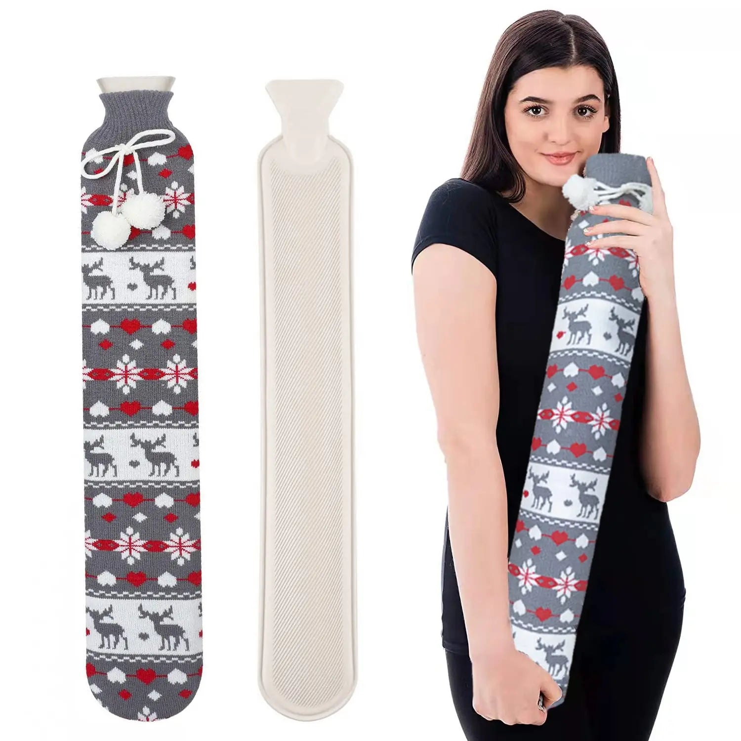 Bouillotte Longue à Pompons (72cm)