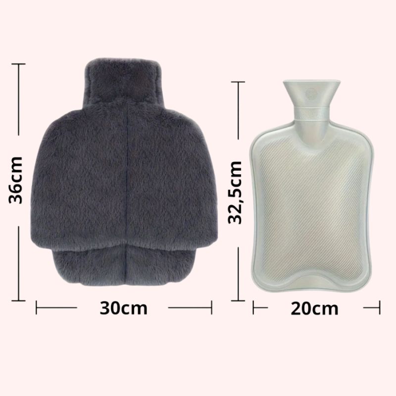 Bouillotte Chaussons Unis Doux