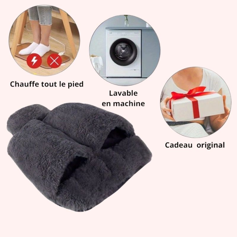 Bouillotte Chaussons Unis Doux