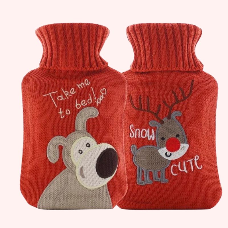 Bouillotte Cerf et Chien pour Noël