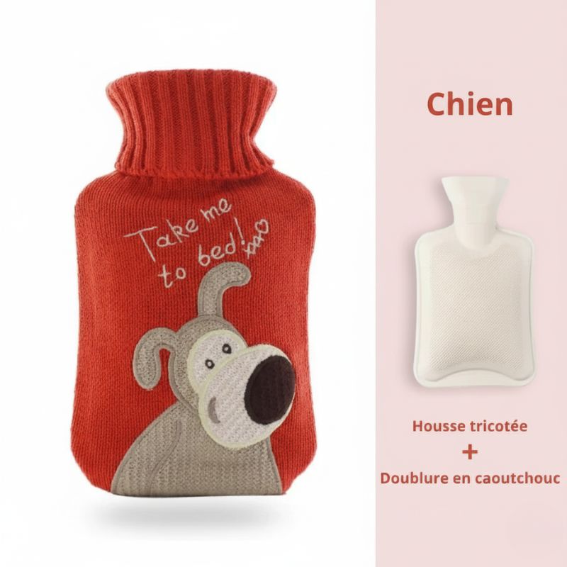 Bouillotte Cerf et Chien pour Noël