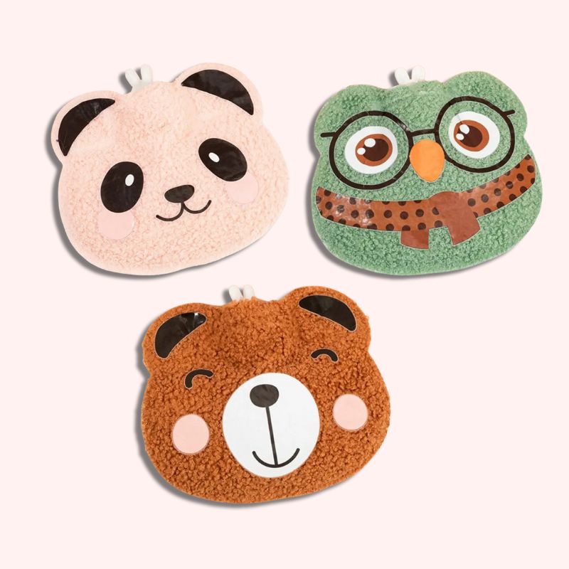 Mini Bouillotte Animal en Peluche (300ml)