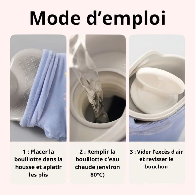 Bouillotte en Tricot Douce pour les Mains (1000ml)