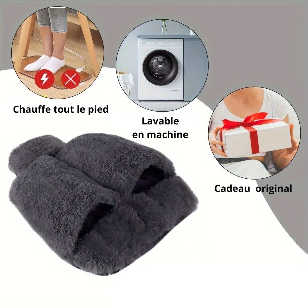 Bouillotte Chaussons Unis Doux