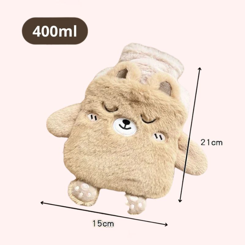 Mini Bouillotte Peluche Kawaii pour les Mains (400ml)