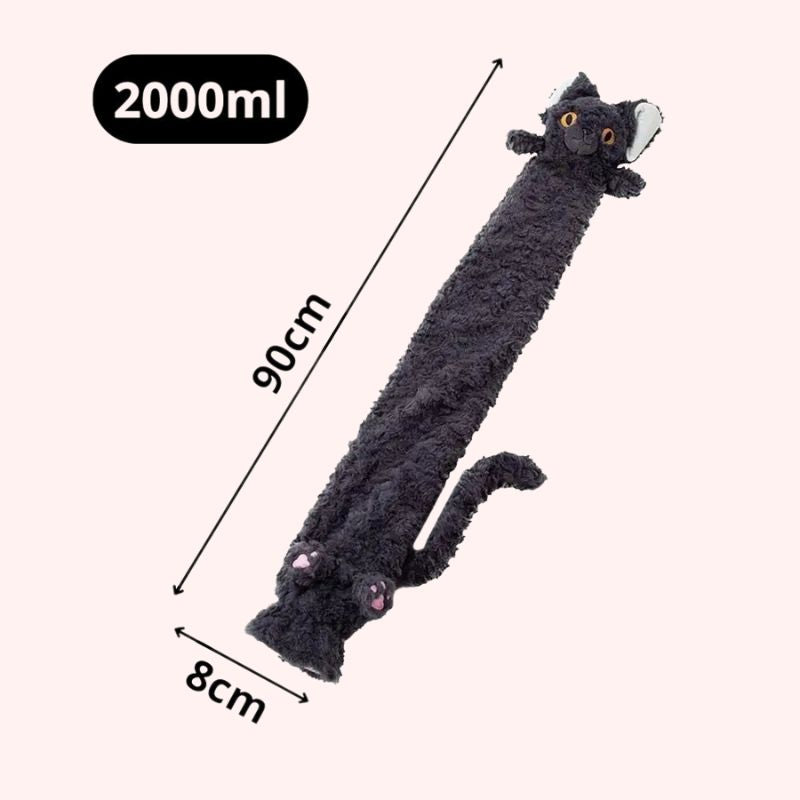 Bouillotte Extra Longue en Forme de Chat