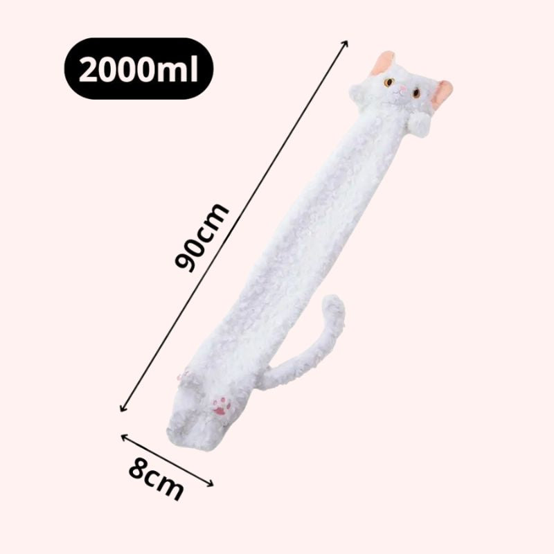 Bouillotte Extra Longue en Forme de Chat