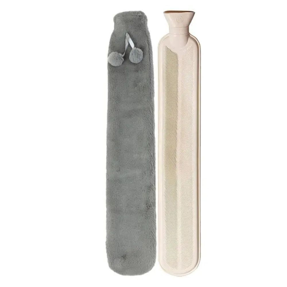 Bouillotte Longue Grise à Pompons (2L)