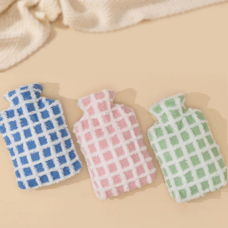 Bouillotte Douce à Carreaux pour les Mains (500ml)