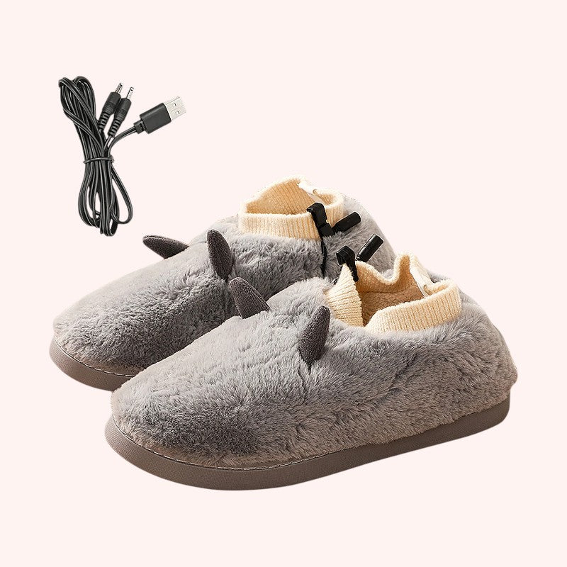 Chaussons Bouillotte Extra Moelleux Électriques