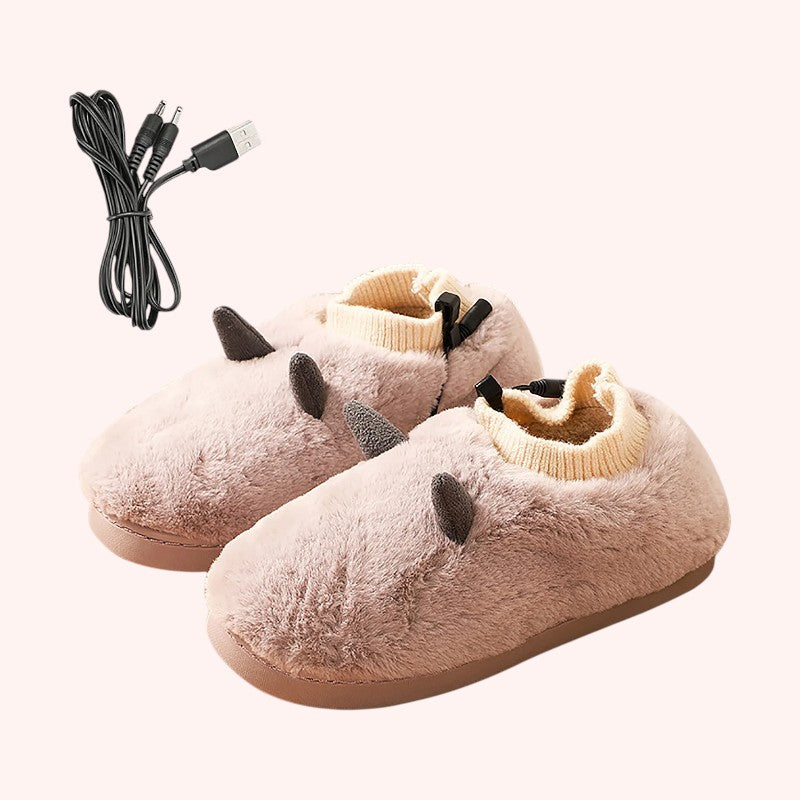 Chaussons Bouillotte Extra Moelleux Électriques