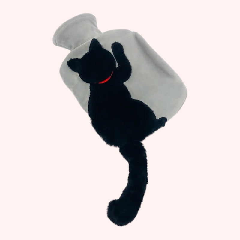 Bouillotte à Queue de Chat en Peluche