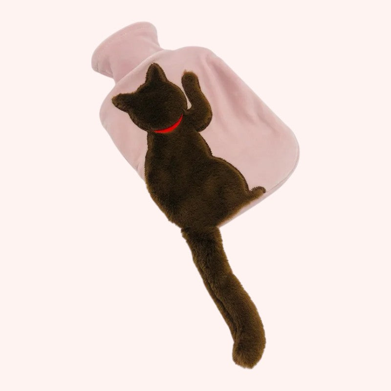 Bouillotte à Queue de Chat en Peluche