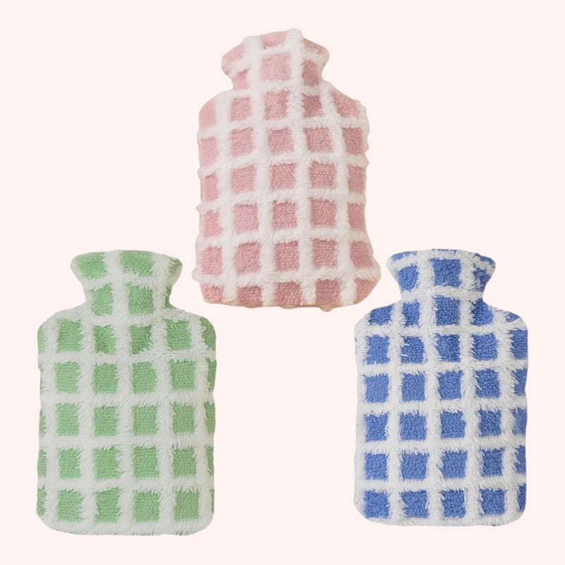 Bouillotte Douce à Carreaux pour les Mains (1500ml)