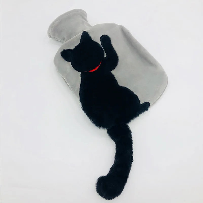 Bouillotte à Queue de Chat en Peluche