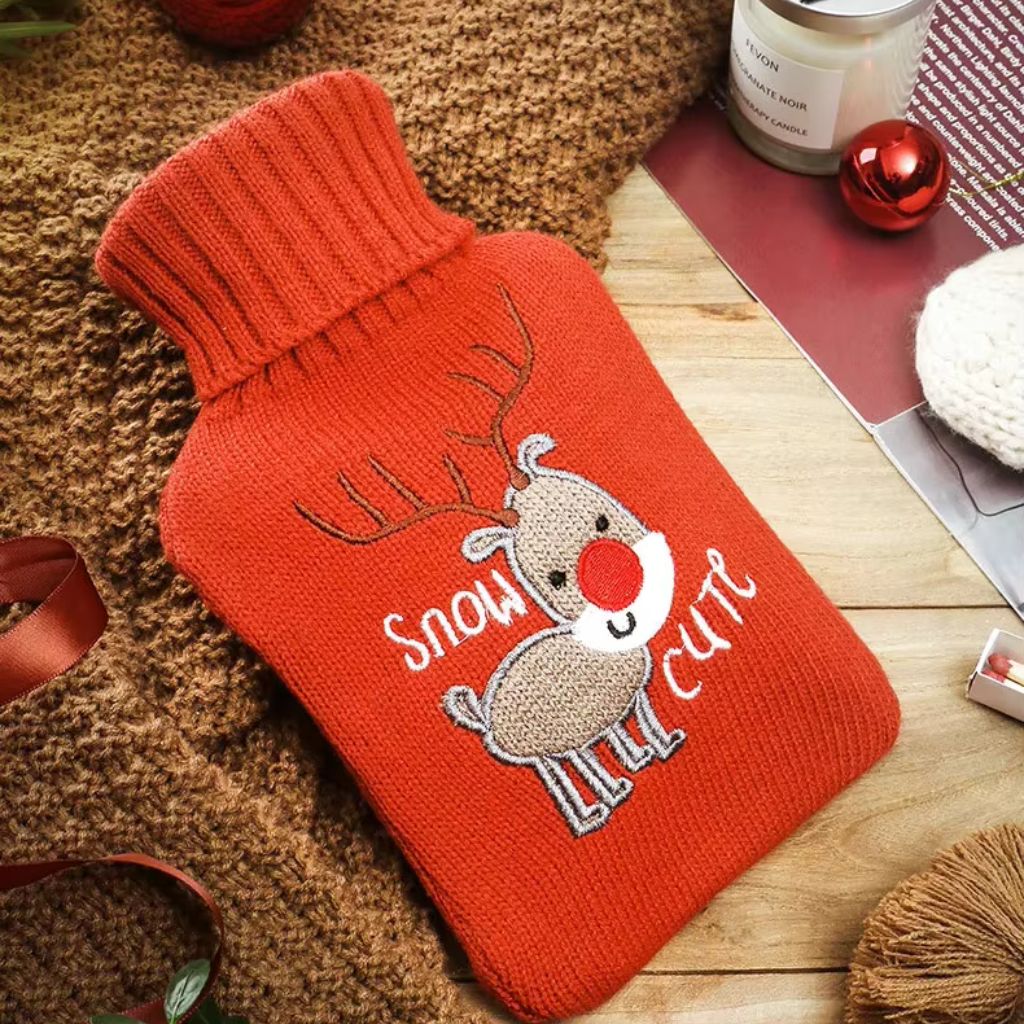 Bouillotte Cerf et Chien pour Noël