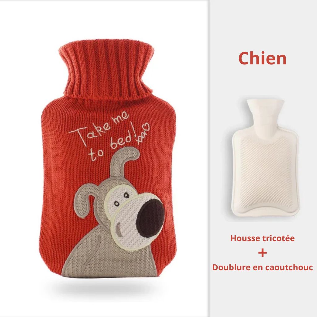 Bouillotte Cerf et Chien pour Noël