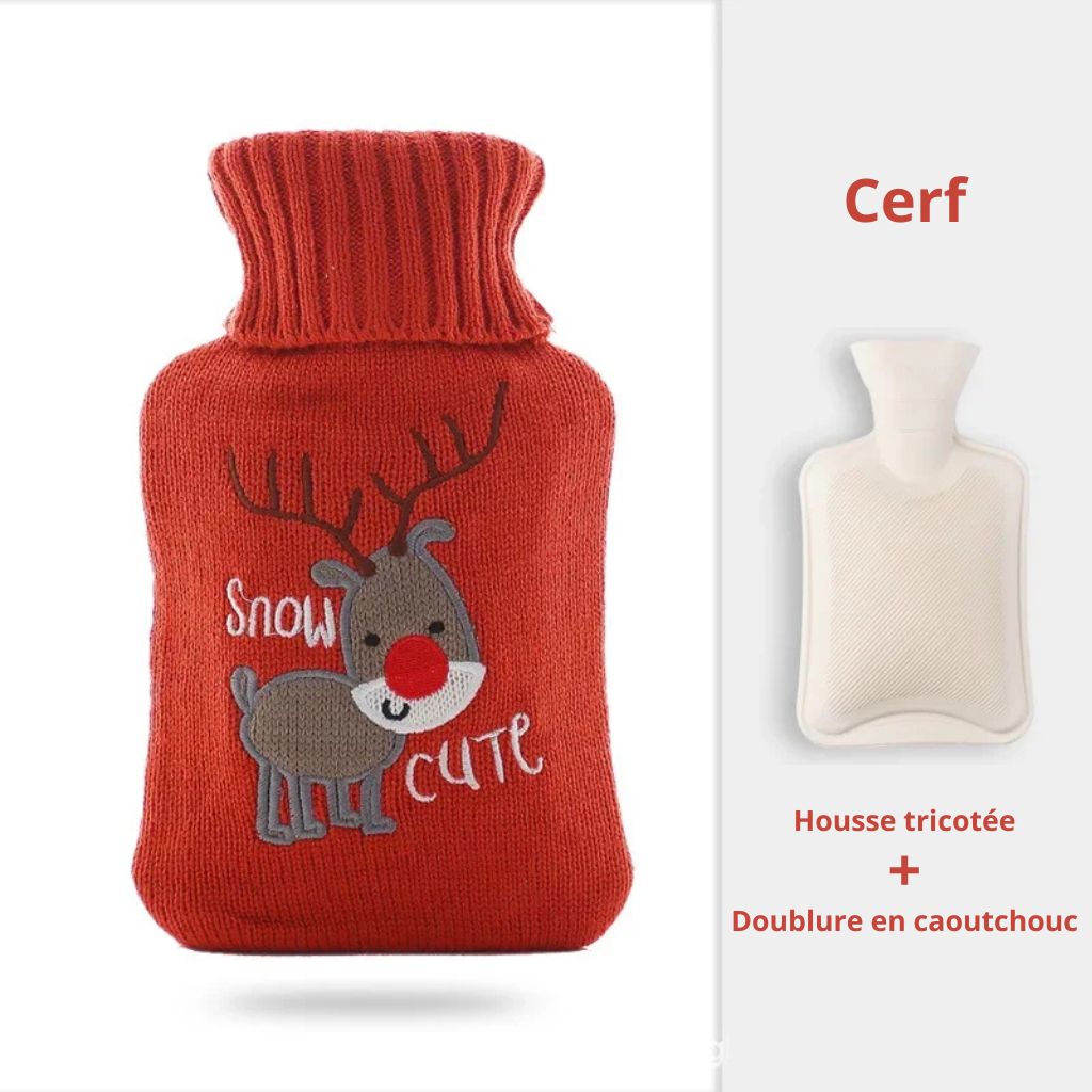 Bouillotte Cerf et Chien pour Noël
